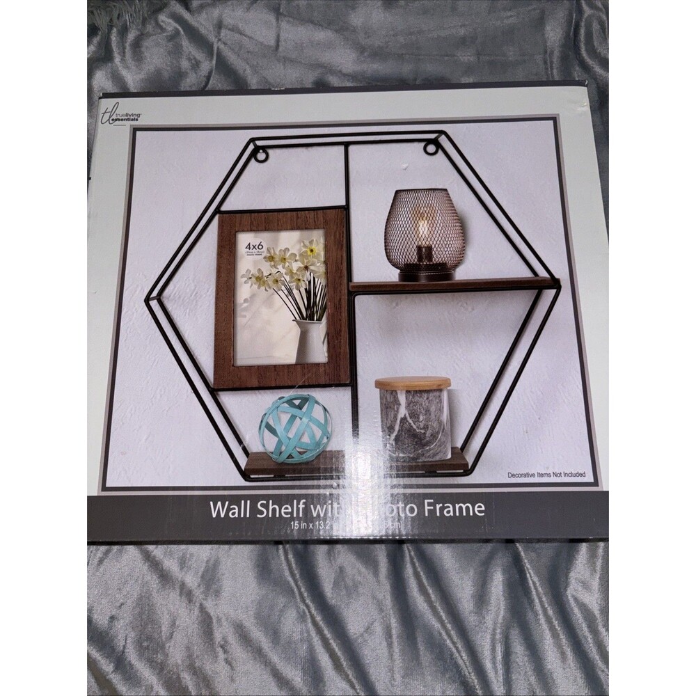 Wall Shelf With Photo Frame New In Box